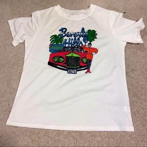 White cotton graphic tee